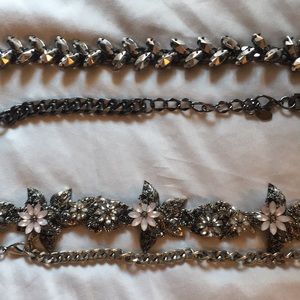 2 Zara embellished belt chains (adjustable)